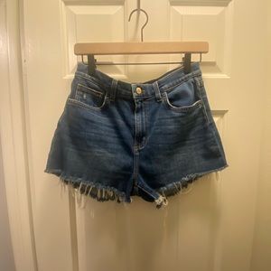 Denim high waisted l’agence shorts